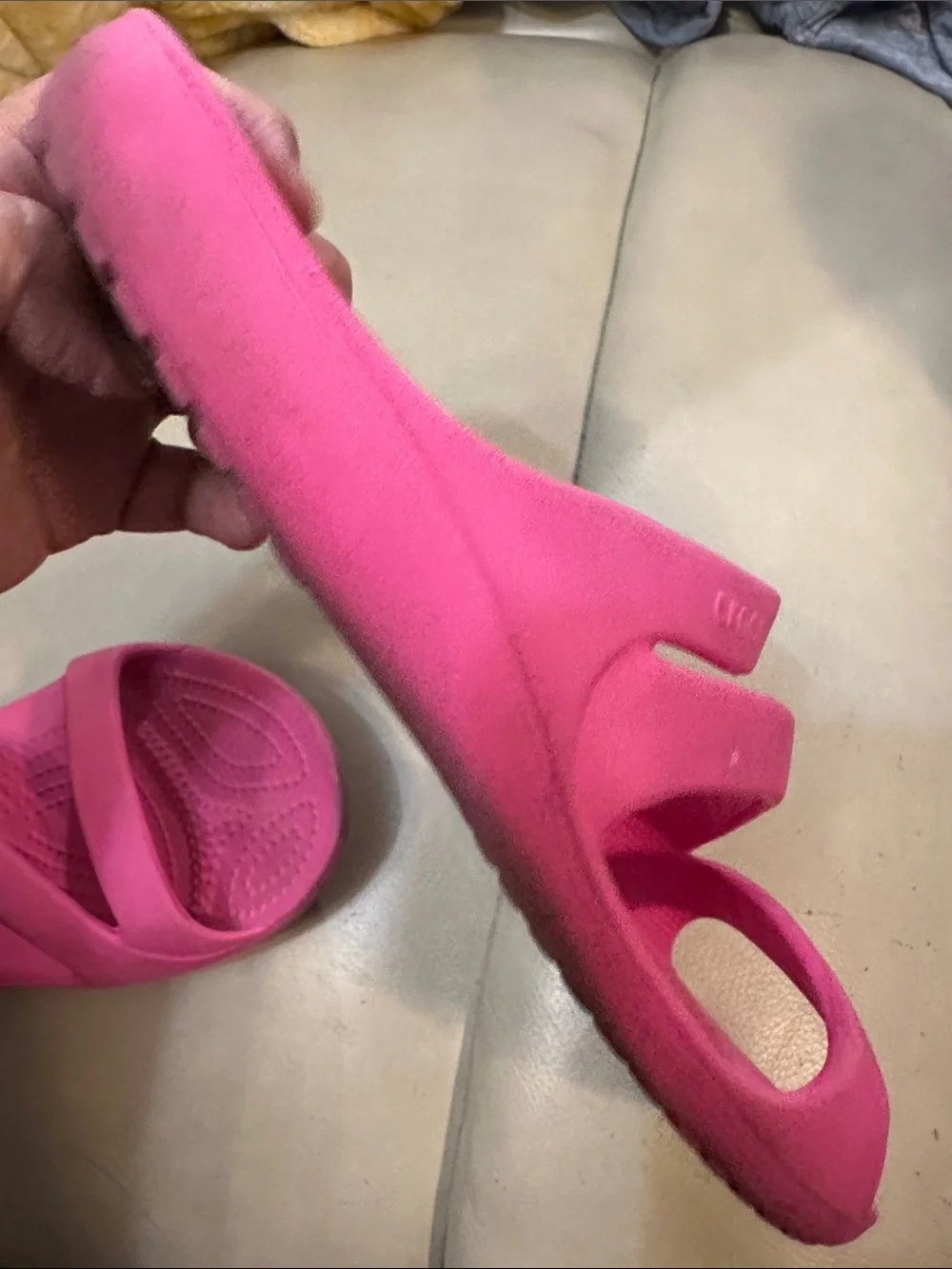 CROCS Swiftwater Hot Pink Triple Strap Slide Sandals Women's Size 9